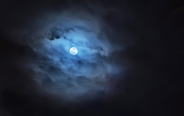 Illustration of the moon, hand drawing