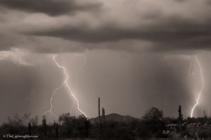 The Rain is Coming BW Sepia